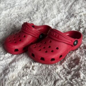 CROCS Kids Water Shoes - Varsity Red 8c toddler size 8